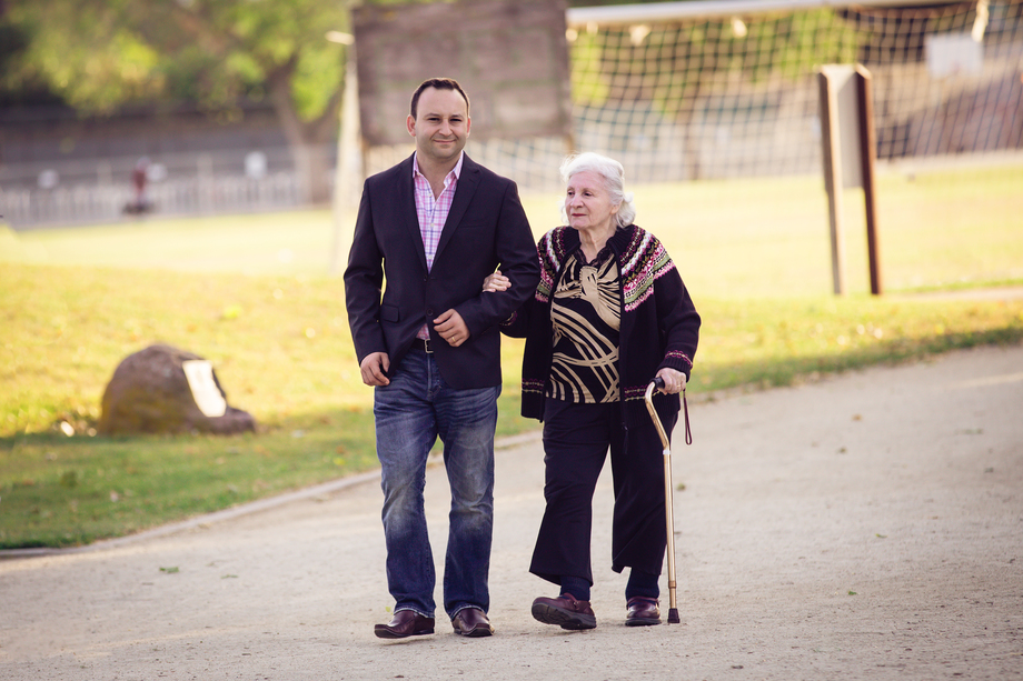 Dad with great grandma