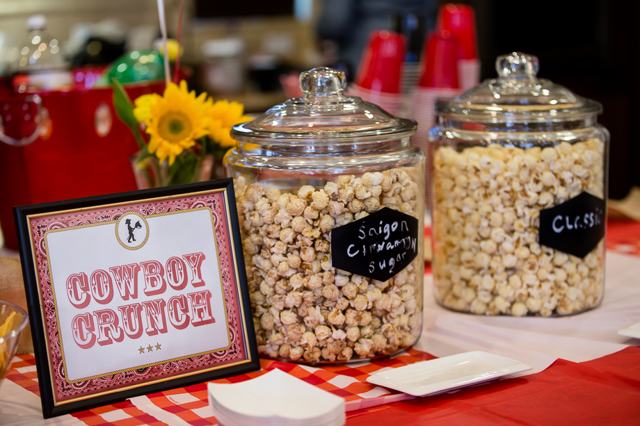 Popcorn - Cowboy themed birthday party