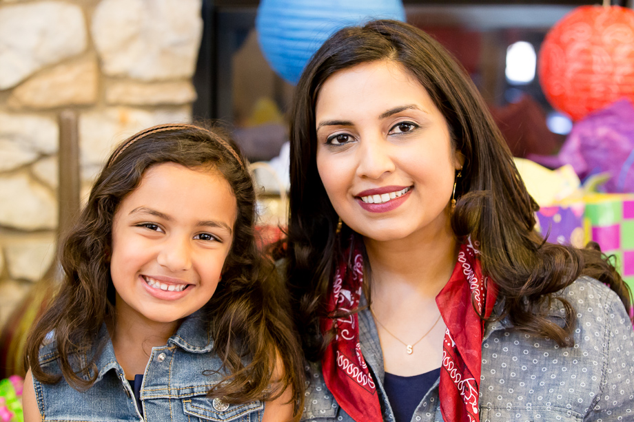 Birthday girl with her beautiful mom