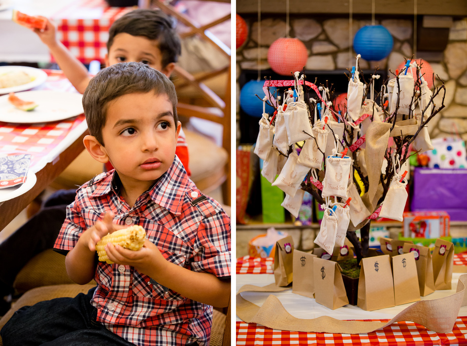 This gift bag tree is such a sweet and gorgeous detail of this birthday party!