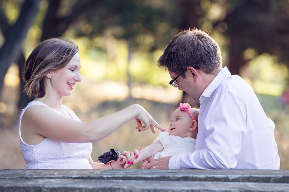 Mom plays with her daughter