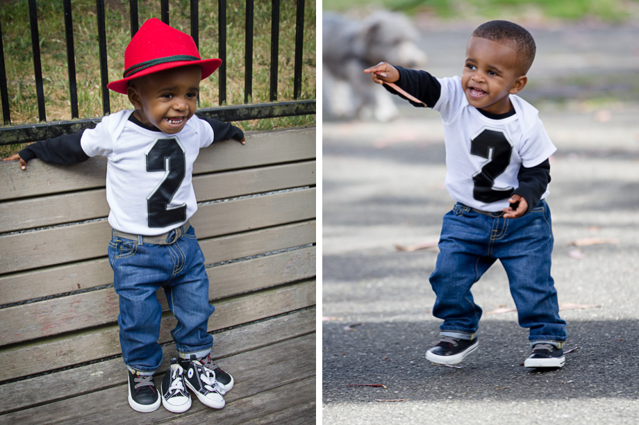 Two-year-old Journey with Pharrell hat