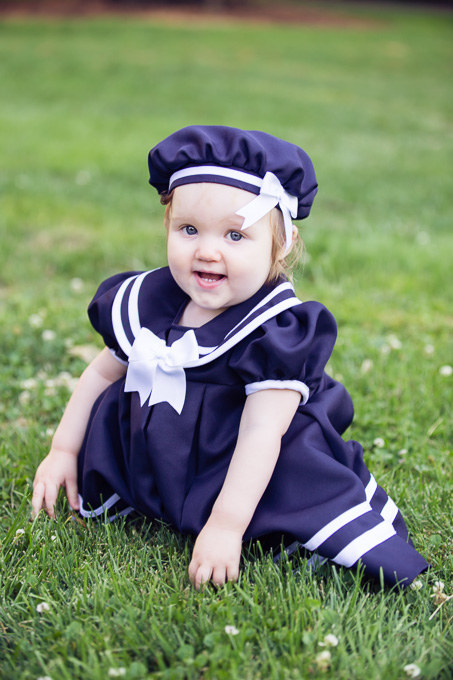 Baby in the grassy park