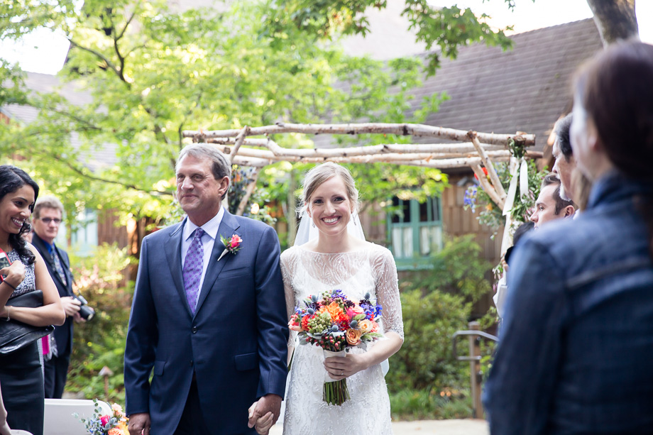 Dads proudest moment - walking daughter down the aisle