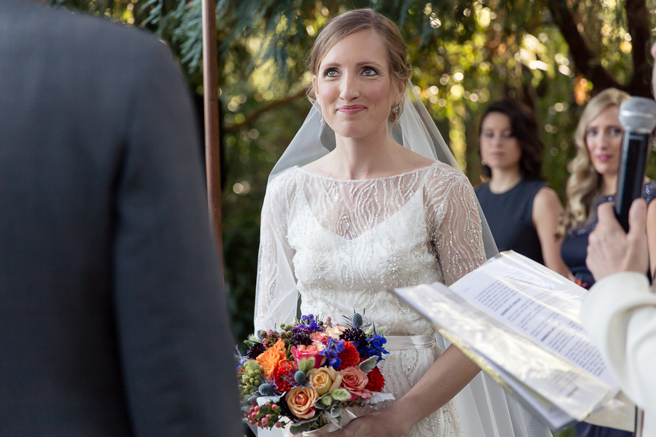 Jewish wedding under a canopy