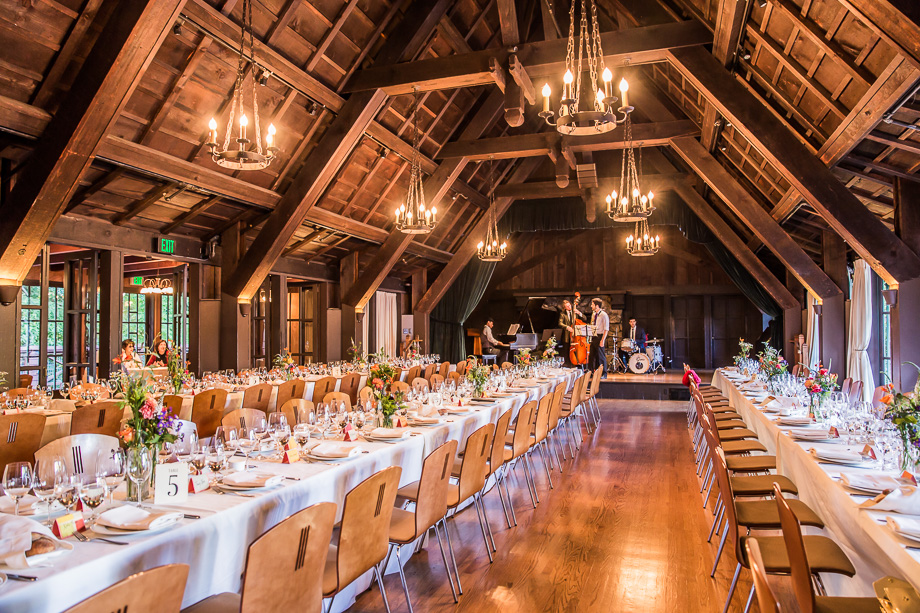 The reception site at the Outdoor Art Club in Mill Valley, CA
