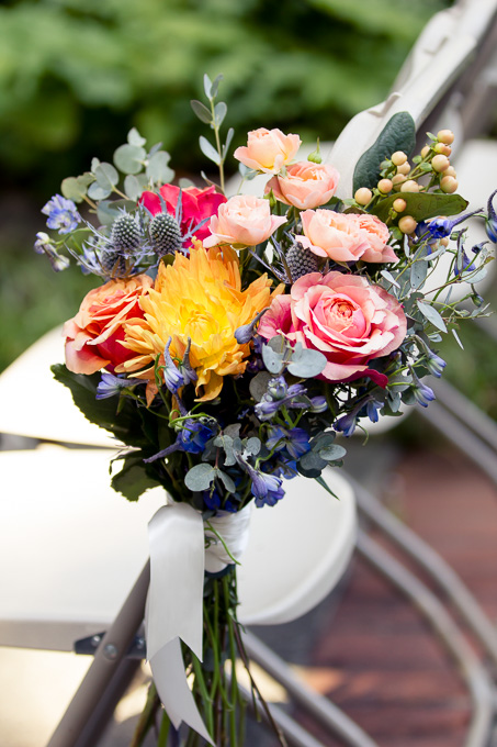 Reception floral arragement at the OAC