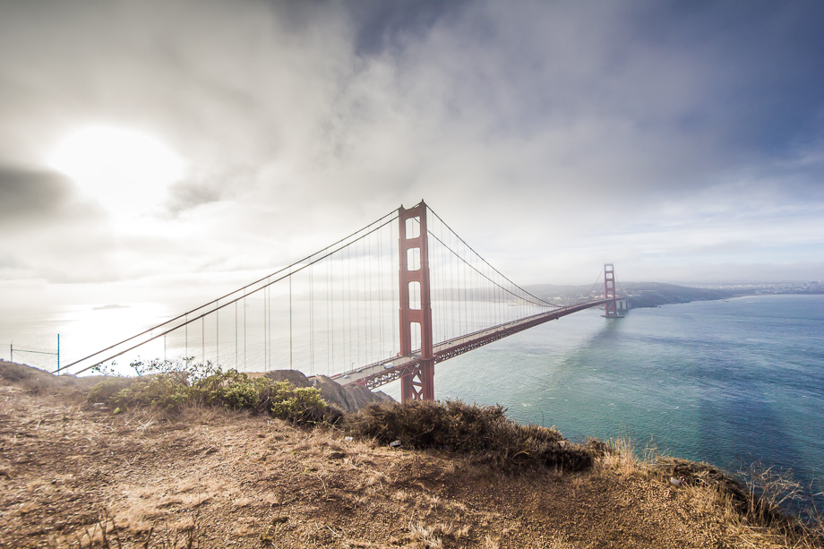 The gorgeous view of Golden Gate Bridge at Battery Spencer!