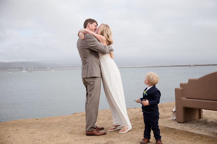 Funny moment - the cute little ring bearer wouldn