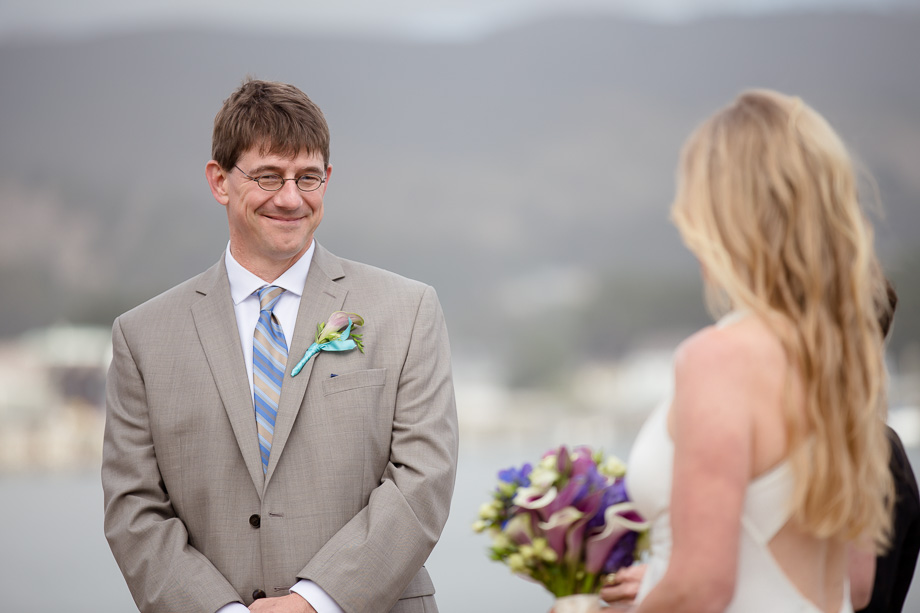 beautiful Half Moon Bay beach wedding ceremony at Princeton-by-the-Sea