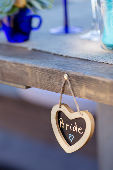 The wooden bride sign