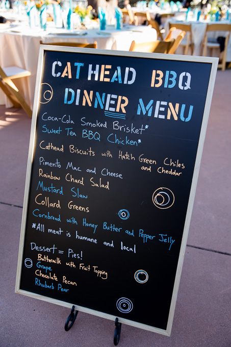 Cat Head BBQ Menu at the wedding