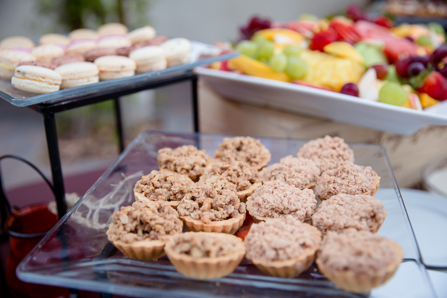 dessert table at the wedding reception