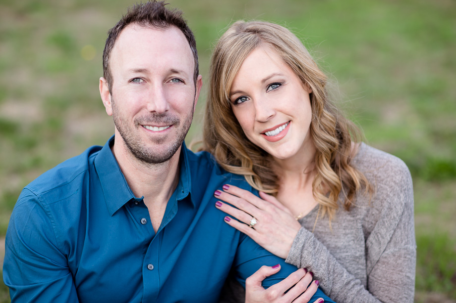 Lynn and Brady - close up engagement portrait