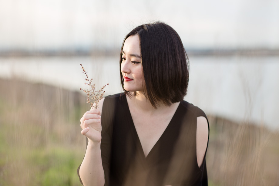 Romantic portrait at sunset
