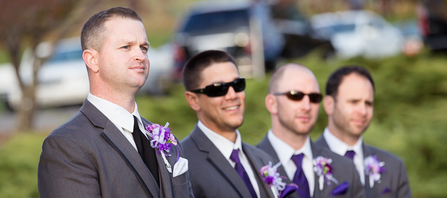 Groom waiting for his brides entrance