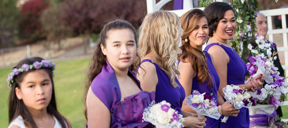 Bridesmaids waiting for the brides entrance