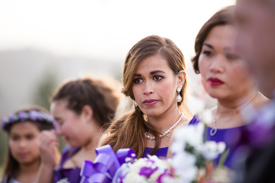 Emotional bridesmaid cried at couples vows at the Boundary Oak Golf Club