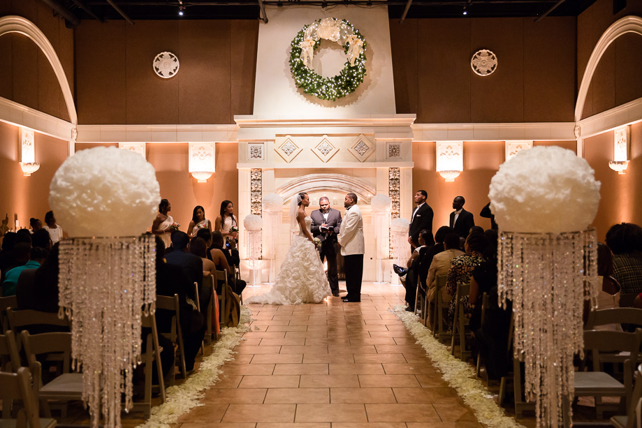 Ceremony site setup at Casa Real