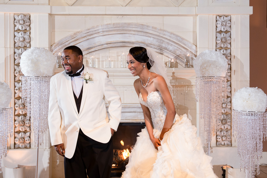 happy laughing couple after the ceremony at Casa Real