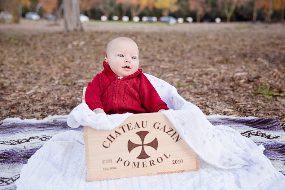 3 month old infant boy in a box!
