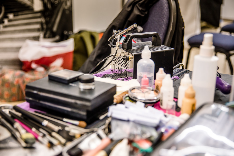 Airbrush makeup for the bride at CuriOdyssey