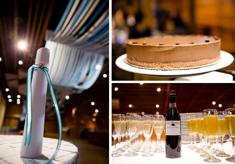 marriage license and reception decor