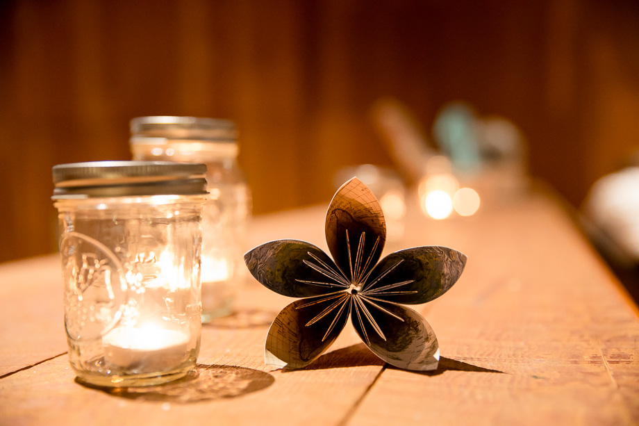 beautifully handcrafted wedding details at CuriOdyssey - DIY origami