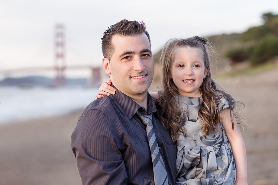 Daddys little girl - baker beach famlly portrait