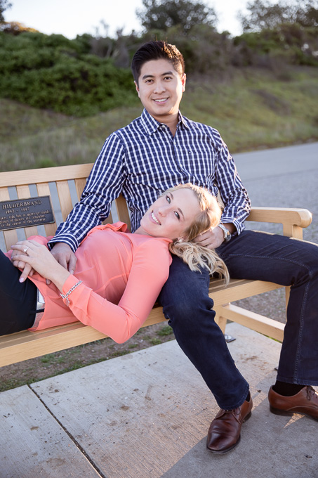 a late afternoon engagement session in Palo Alto