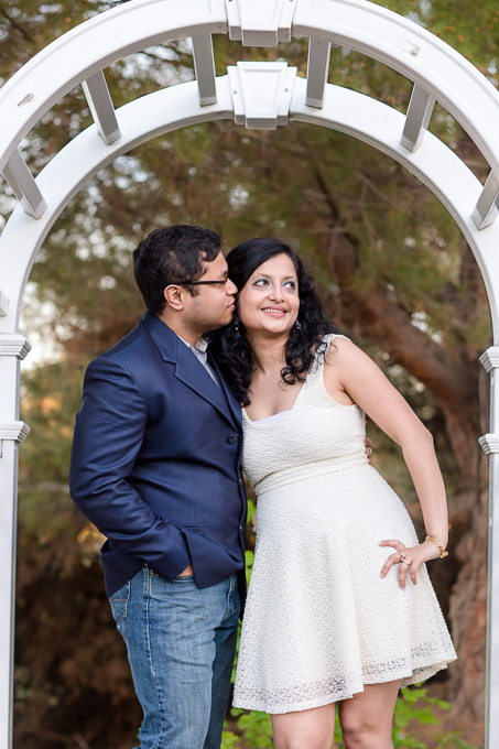 pretty engagement photo at the rengstorff house