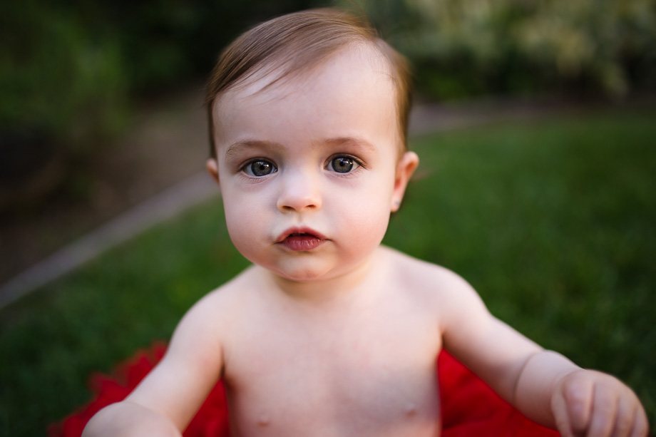 Lillian is one year old today - baby birthday photo