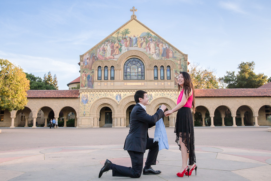 dropping down to his knees in front of Memchu to propose