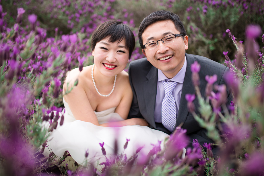 Couple smiling at the camera