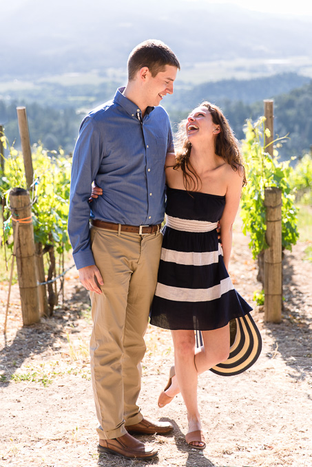 the happy couple right before the surprise proposal