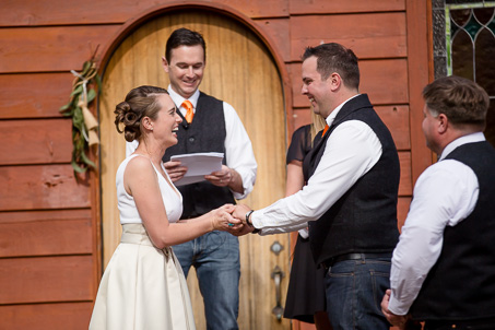 couple exchanging their vows