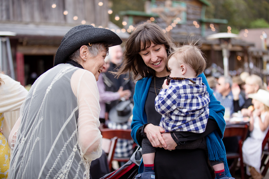 wedding guests during cocktail hour