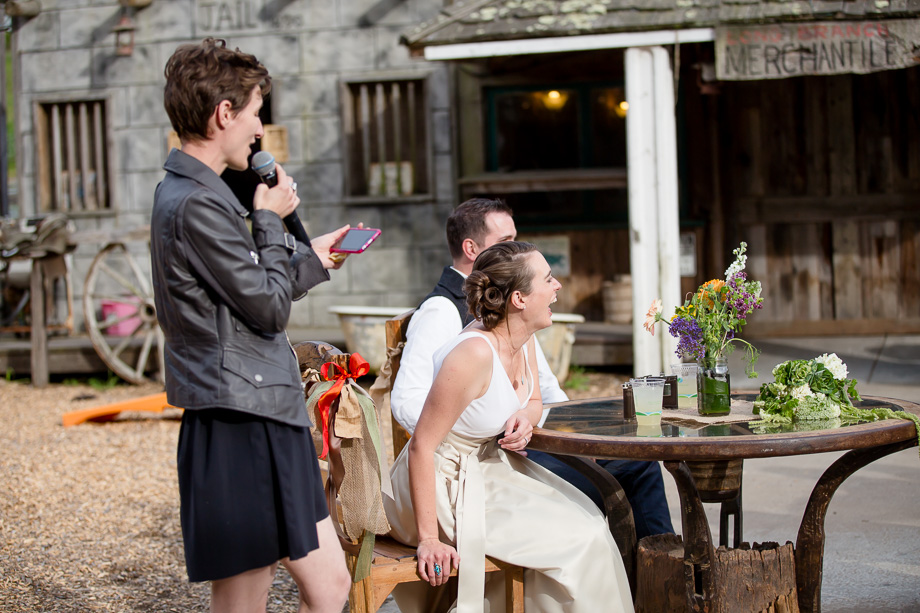 bridesmaid wrote a funny and touching poem for the bride and groom - long branch ranch