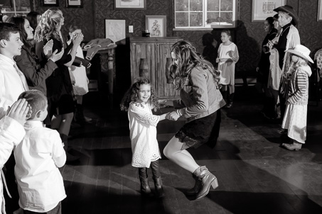 guests dancing at the reception