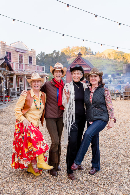 wedding guests wearing cowboy hats - long branch wedding