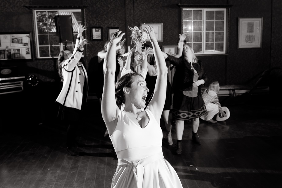 a crazy bouquet toss