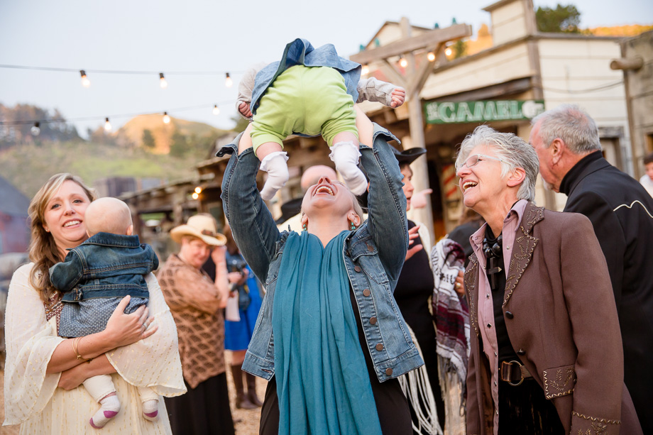 happy guests enjoying the cocktail hour at the long branch wedding