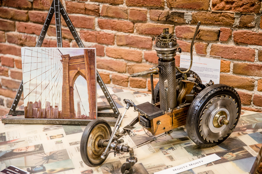 A painting of the Brooklyn Bridge