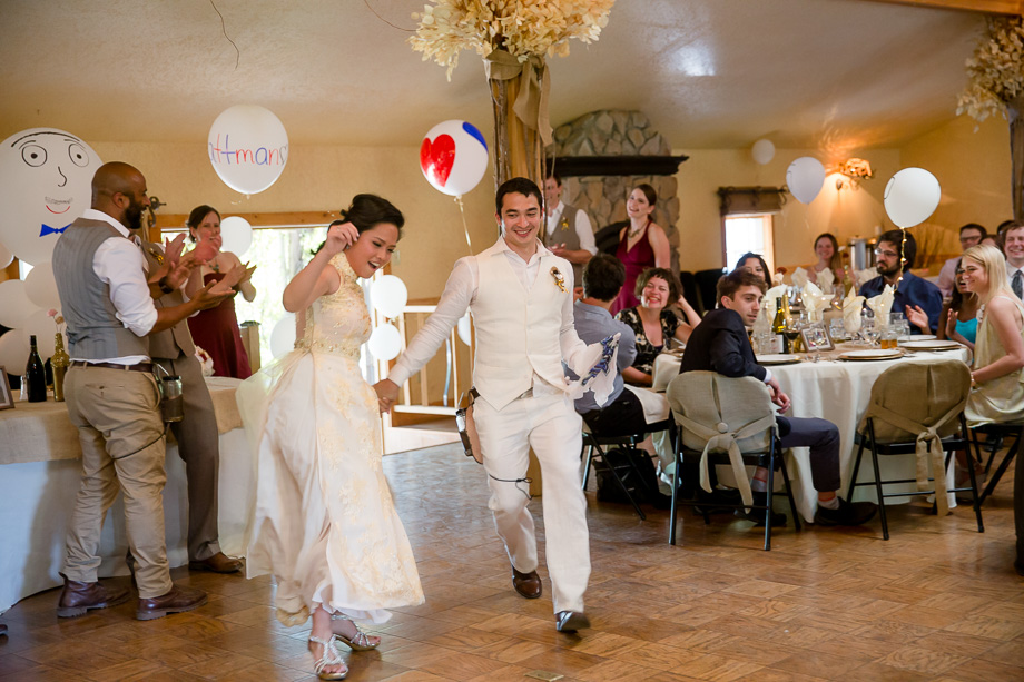 a surprise grand entrance with the Batman theme song