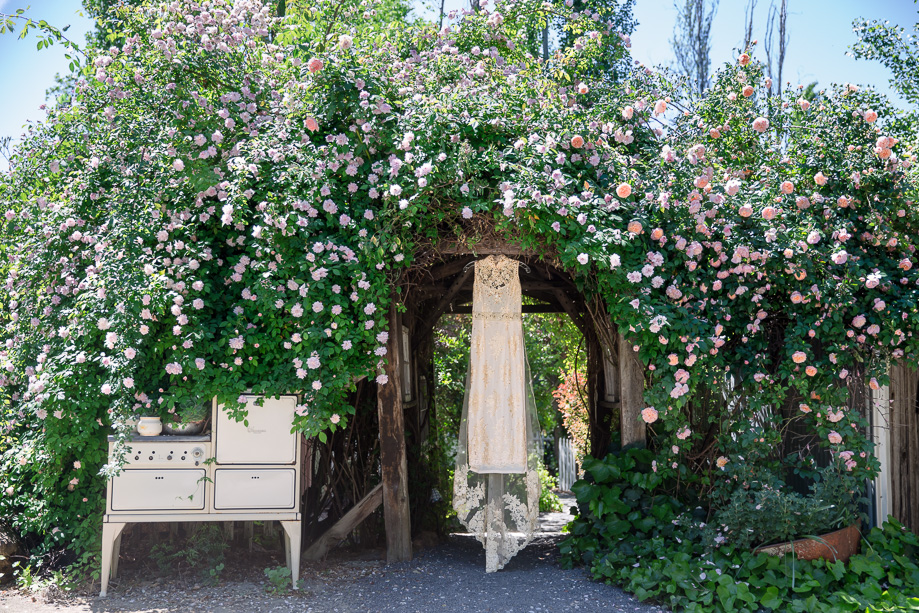 a wedding dress designed by bride
