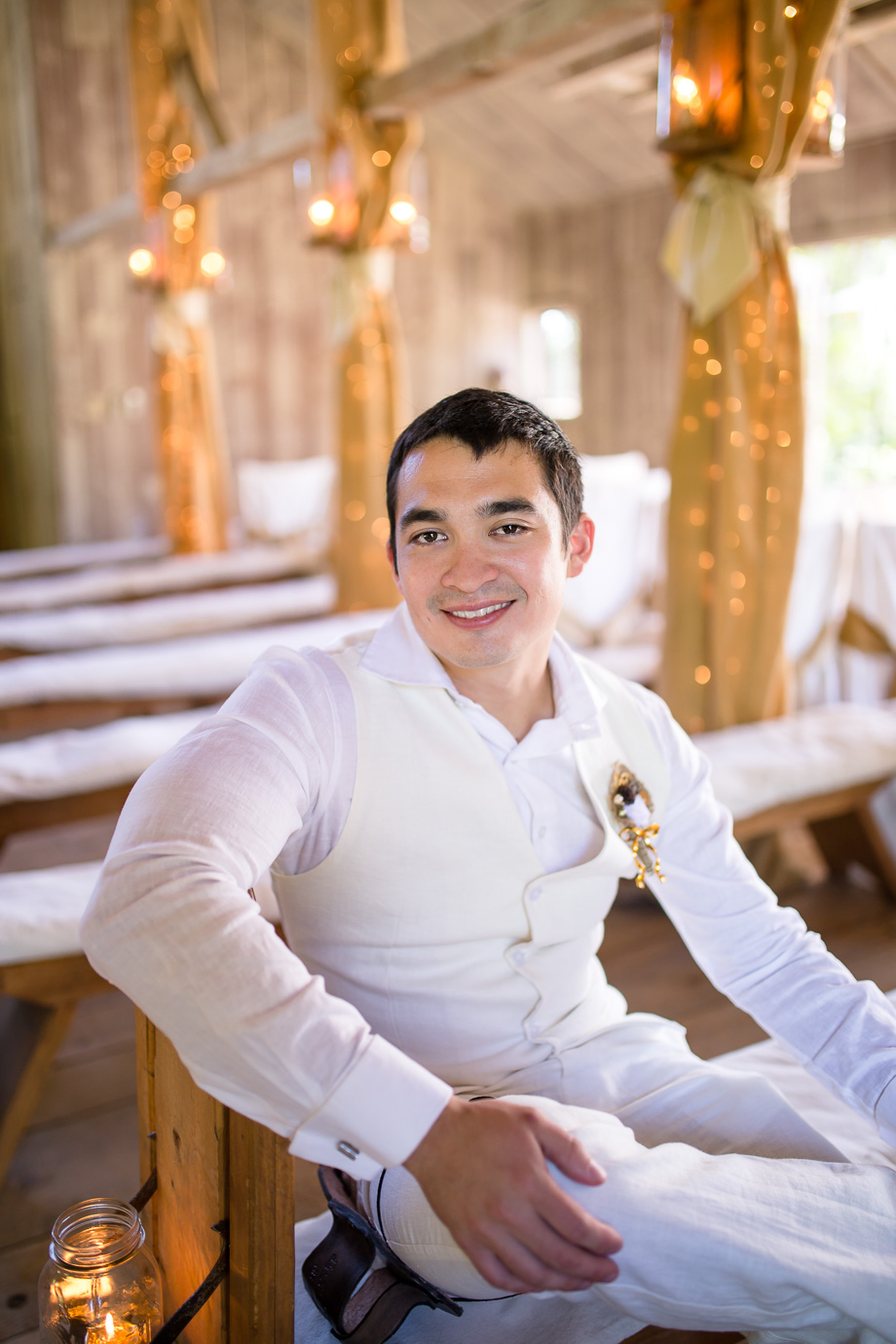 groom portrait in the chapel