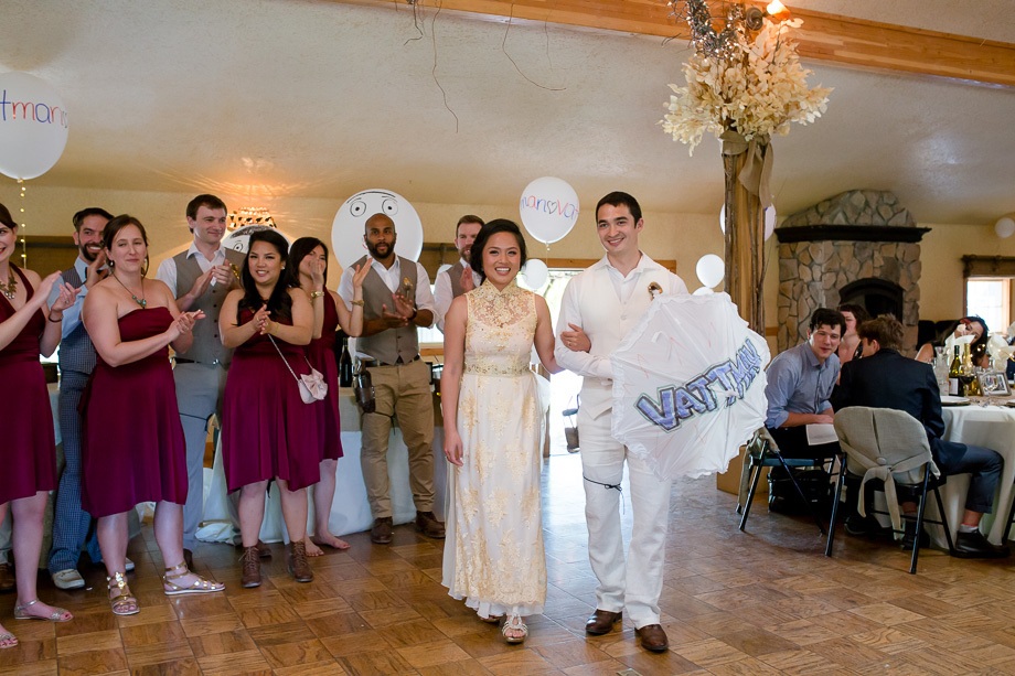 bride and groom grand entrance