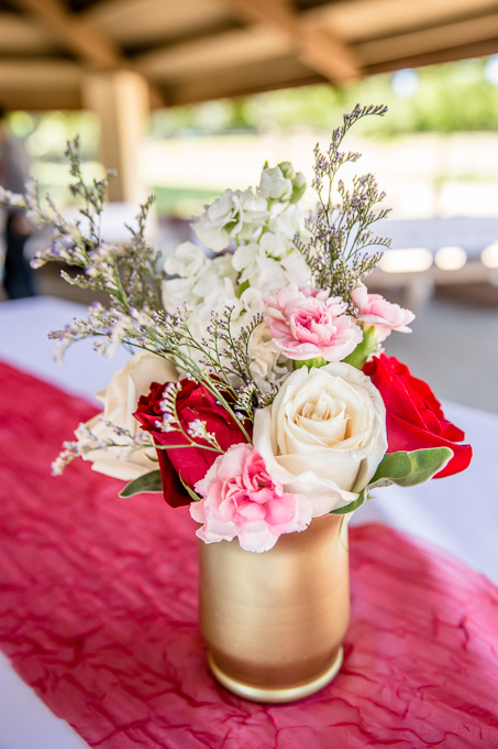 gorgeous DIY centerpiece for a causal BBQ reception
