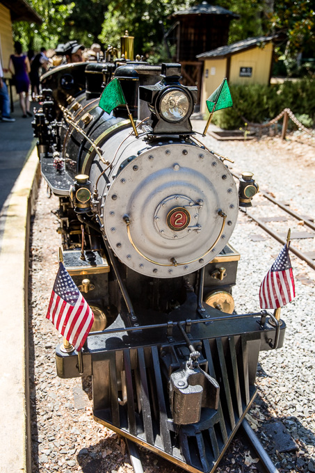 the choo choo train at Vasona Lake park