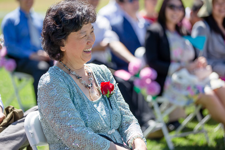 grooms mom at the ceremony
